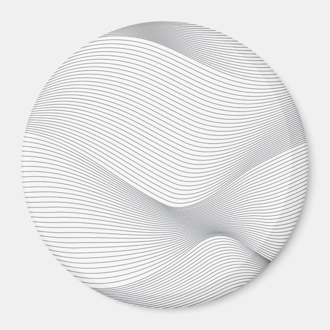 Modern, simple, cool, abstract motion wave pattern magnet (Front)