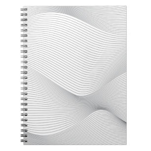 Modern, simple, cool, abstract motion wave pattern notebook