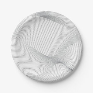 Modern, simple, cool, abstract motion wave pattern paper plate