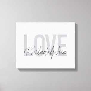 Modern, simple, cool, design Love Philadelphia Canvas Print
