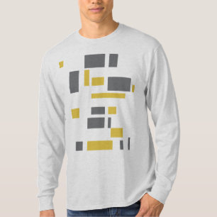 Modern, simple, cool geometric yellow gray pattern T-Shirt