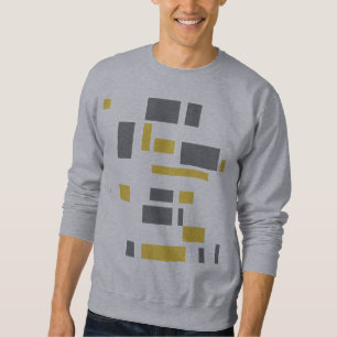 Modern, simple, cool geometric yellow grey pattern sweatshirt
