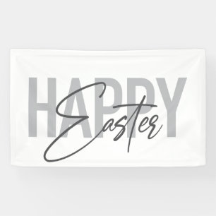 Modern, simple, cool typography Happy Easter Banner