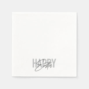 Modern, simple, cool typography Happy Easter Napkin