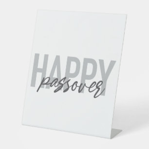 Modern, simple, cool typography Happy Passover Pedestal Sign