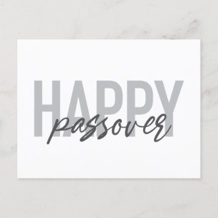Modern, simple, cool typography Happy Passover Postcard