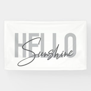 Modern, simple, cool typography Hello Sunshine Banner