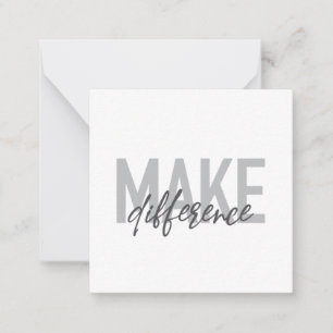 Modern, simple, cool typography Make Difference Card