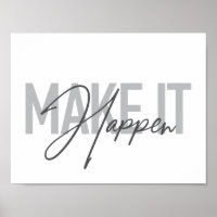 Modern, simple, cool typography Make It Happen
