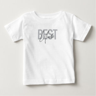 Modern, simple, cool typography of Best Uncle Baby T-Shirt