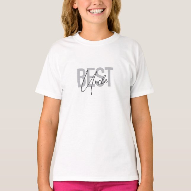 Modern, simple, cool typography of Best Uncle T-Shirt (Front)