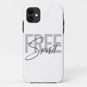 Modern, simple, cool typography of Free Spirit Case-Mate iPhone Case