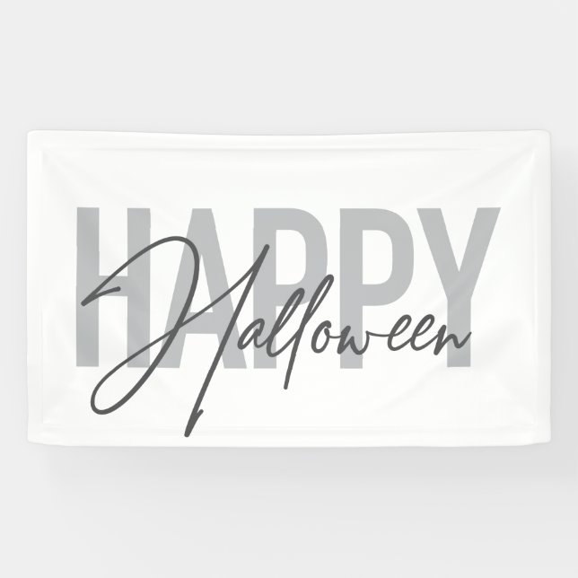 Modern, simple, cool typography of Happy Halloween Banner (Horizontal)