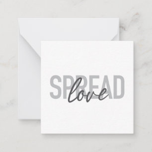 Modern, simple, cool typography of Spread Love Card