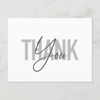 Modern, simple, cool typography of Thank You