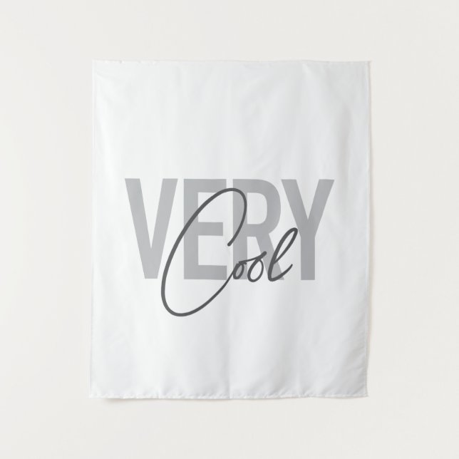 Modern, simple, cool typography of Very Cool Tapestry (Front)