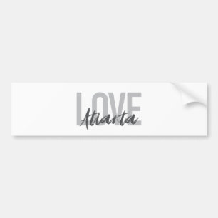 Modern, simple, cool, urban design Love Atlanta Bumper Sticker