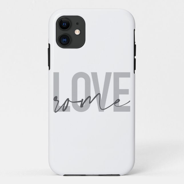 Modern, simple, cool, urban design Love Rome Case-Mate iPhone Case (Back)