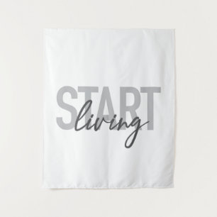 Modern, simple, cool urban typography Start Living Tapestry