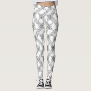 Modern, simple, cool, urban zigzag line pattern leggings