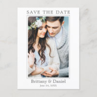 Modern Simple Couple Photo Save The Date