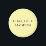 Modern Simple Cream Trendy Minimalist Plain Name Magnet<br><div class="desc">This template can be customized to meet all professional occupations.</div>