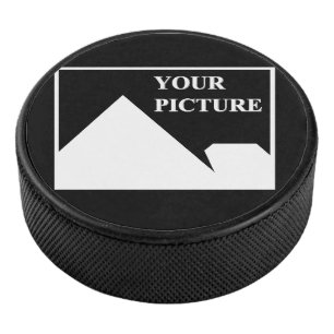 Modern Simple Create Your Own Wedding Picture Hockey Puck