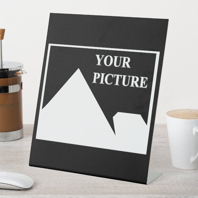 Modern Simple Create Your Own Wedding Picture Pedestal Sign (In SItu)