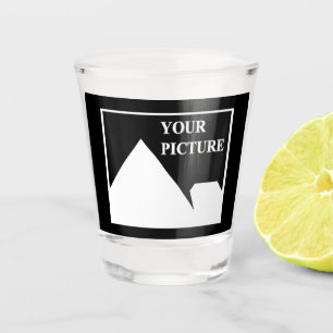 Modern Simple Create Your Own Wedding Picture Shot Glass
