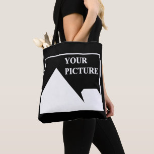 Modern Simple Create Your Own Wedding Picture Tote Bag
