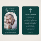 Modern Simple Cross Photo Funeral Memorial Prayer