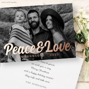 Modern Simple Cursive Script Greeting Family Photo
