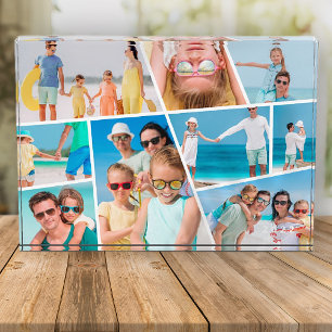 Modern Simple Custom 9 Images Collage Photo Block
