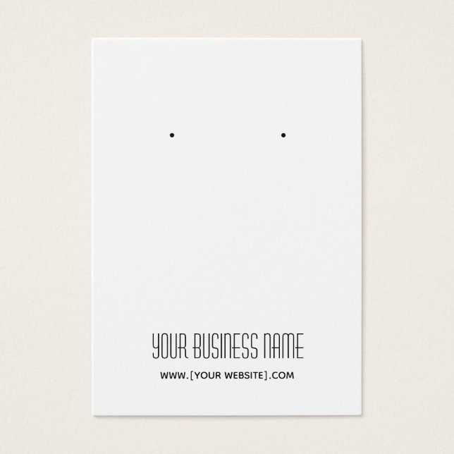 Modern Simple Custom Earring Display Card (Front)