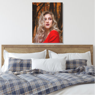Modern Simple Custom One Photo Canvas Print