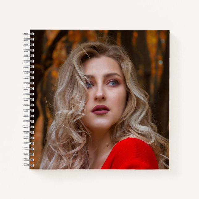 Modern Simple Custom One Photo Notebook (Front)