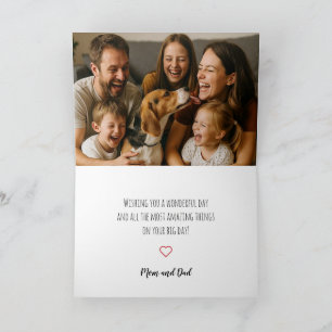 Modern Simple Custom Photo Birthday Greeting Card