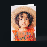 Modern Simple Custom Photo Birthday Greeting Card<br><div class="desc">Design is modern and simple. Add a custom photo of the birthday celebrant and add his/her name,  add a custom message. The colour of the typography works best on a photo which has colour at the typography part so that it will pop out.</div>