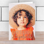 Modern Simple Custom Photo Birthday Greeting Card<br><div class="desc">Design is modern and simple. Add a custom photo of the birthday celebrant and add his/her name,  add a custom message. The colour of the typography works best on a photo which has colour at the typography part so that it will pop out.</div>