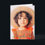 Modern Simple Custom Photo Birthday Greeting Card<br><div class="desc">Design is modern and simple. Add a custom photo of the birthday celebrant and add his/her name,  add a custom message. The colour of the typography works best on a photo which has colour at the typography part so that it will pop out.</div>