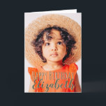 Modern Simple Custom Photo Birthday Greeting Card<br><div class="desc">Design is modern and simple. Add a custom photo of the birthday celebrant and add his/her name,  add a custom message. The colour of the typography works best on a photo which has colour at the typography part so that it will pop out.</div>