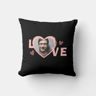 Modern Simple Custom Photo Love Heart  Cushion