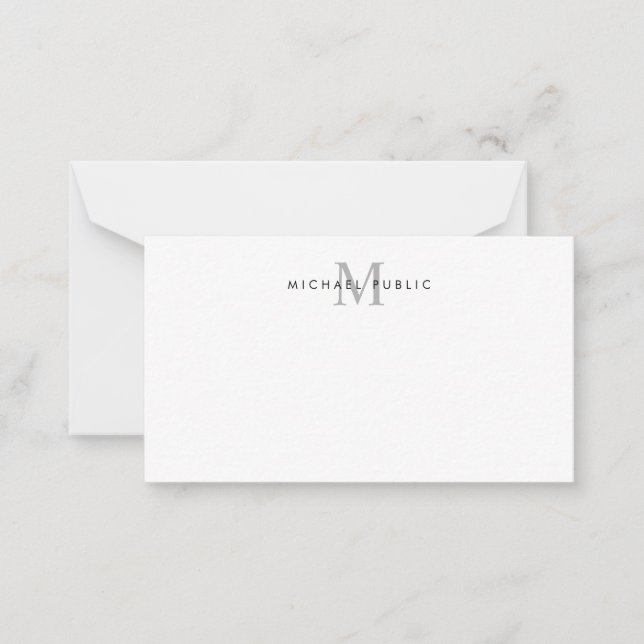 Modern Simple Custom Template Initial Monogram (Front)