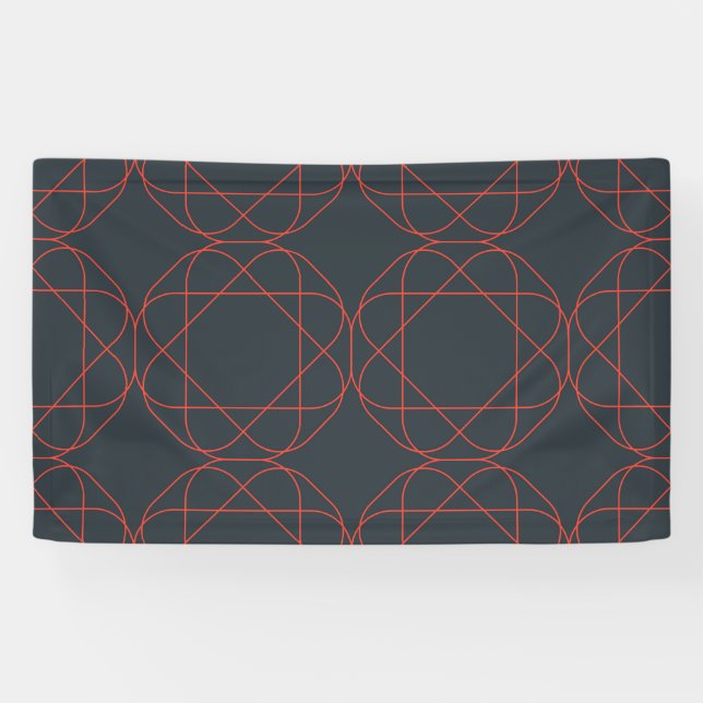 Modern, simple, cute, playful geometric pattern banner (Horizontal)