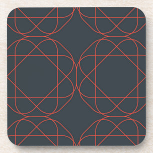 Modern, simple, cute, playful geometric pattern coaster