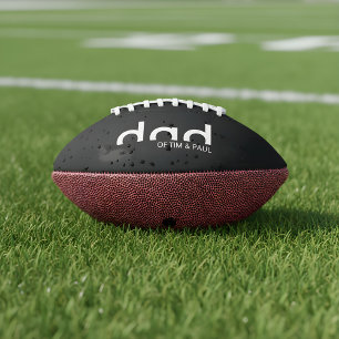 Modern Simple Dad Shirt with Kids Children Names Football