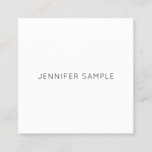 Modern Simple Design Elegant Minimalist Template Square Business Card