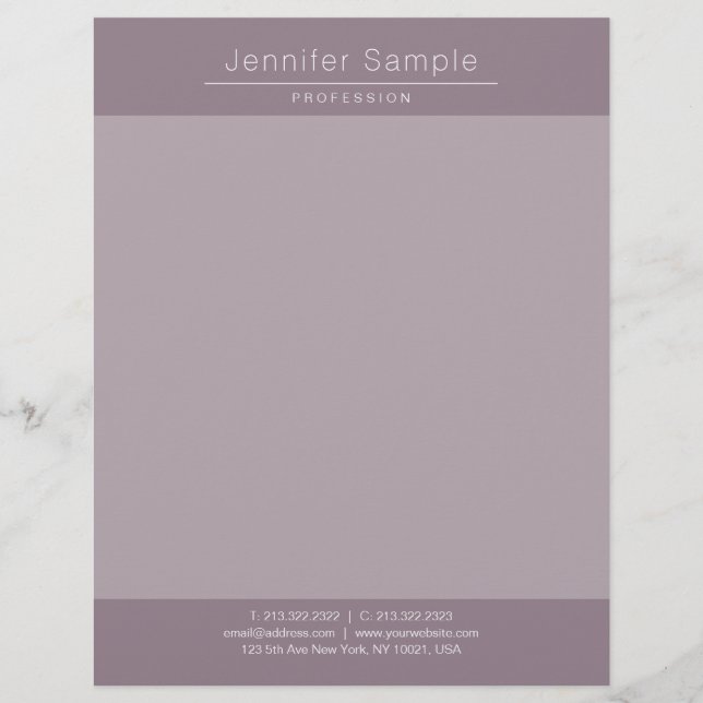 Modern Simple Design Elegant Professional Template Custom Letterhead (Front)