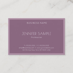 Modern Simple Design Elegant Template Trendy Luxe Business Card