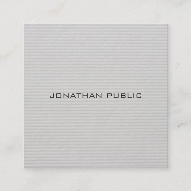 Modern Simple Design Professional Elegant Template Square Business Card (Front)